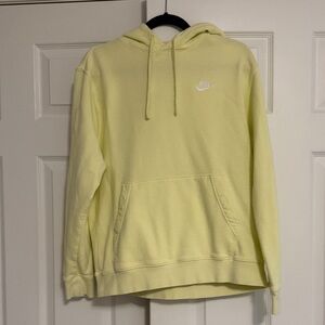 Nike Light Yellow Hoodie with White Logo